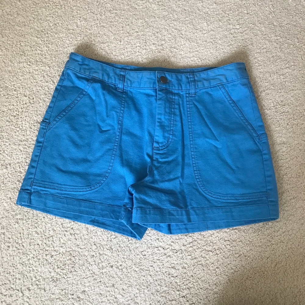 Neon blue shorts